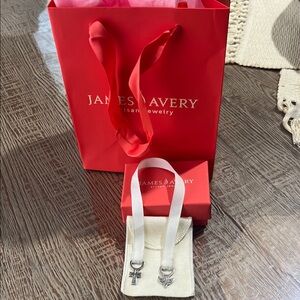 James Avery white ribbon bookmark